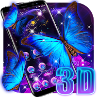 Beautiful Neon Butterfly Live Wallpaper Theme