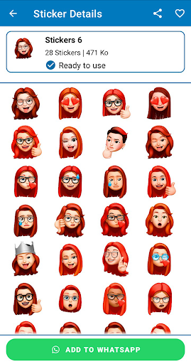 Screenshot Stickers Memoji : WASticker