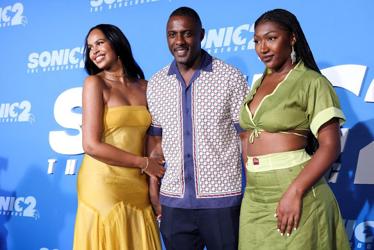 Idris Elba, his wife Sabrina Dhowre Elba, and his daughter Isan Elba attend a premiere for the film 'Sonic the Hedgehog 2' in Los Angeles, California, U.S., April 5, 2022.