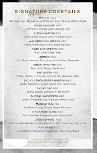 Tattenham Across The Orient - Tao menu 1