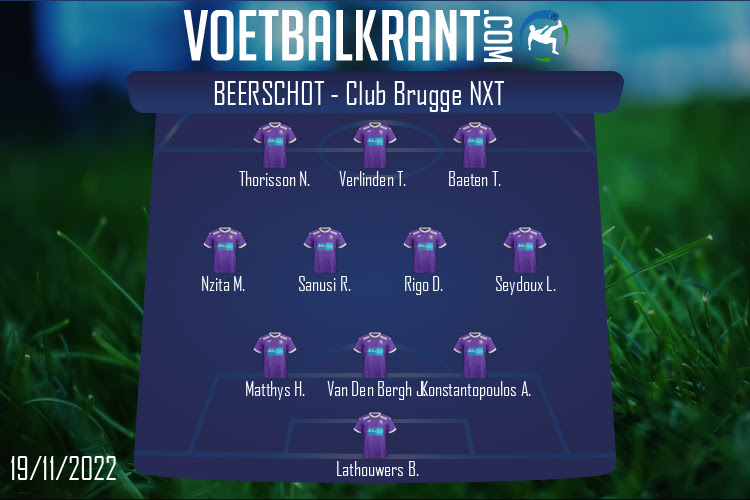 Opstelling Beerschot | Beerschot - Club Brugge NXT (19/11/2022)