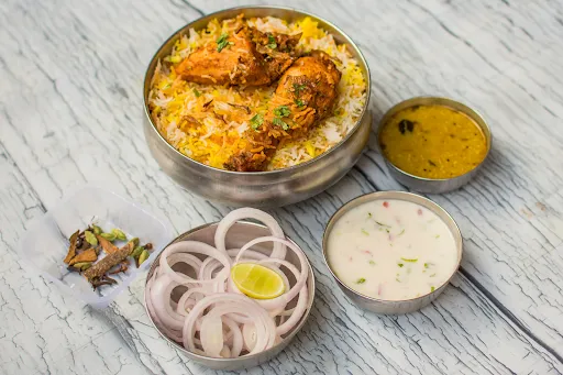 Hyderabadi Chicken Dum Biryani Half+ Double Ka Meetha