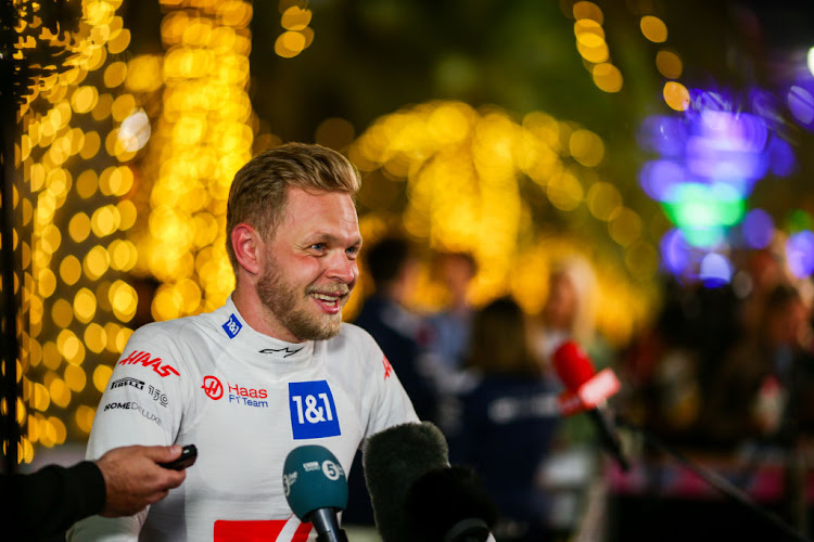 Haas F1 driver Kevin Magnussen finished fifth at the F1 Grand Prix of Bahrain at Bahrain International Circuit on March 20, 2022.