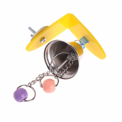 Parrot Bell Toys Birds Chewing Hanging Swing Cage Toy Bite Accessories Parakeet Beads Cockatiel Play Toy Pet Bird Suppli