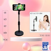 Giá Đỡ Điện Thoại Livestream Xem Video - Giá Kẹp Đỡ Kẹp Điện Thoại Để Bàn Độ Cao Tùy Chỉnh (Glt09)