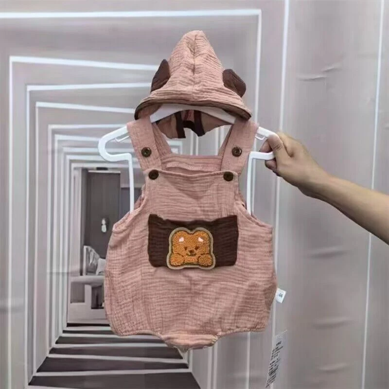 Super schattige, dunne, ademende driehoekige romper met bandjes, ideaal voor baby's, lichtgewicht en comfortabel.