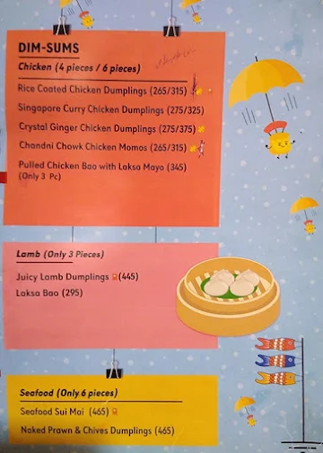 Orange Chopsticks menu 