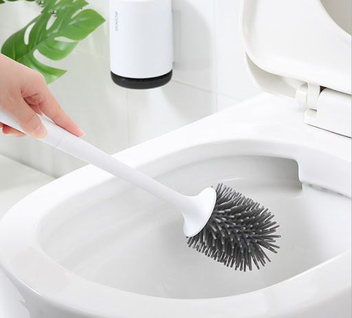 Title 3, Non-stick Hair Soft Plastic Brush Head Toilet B...