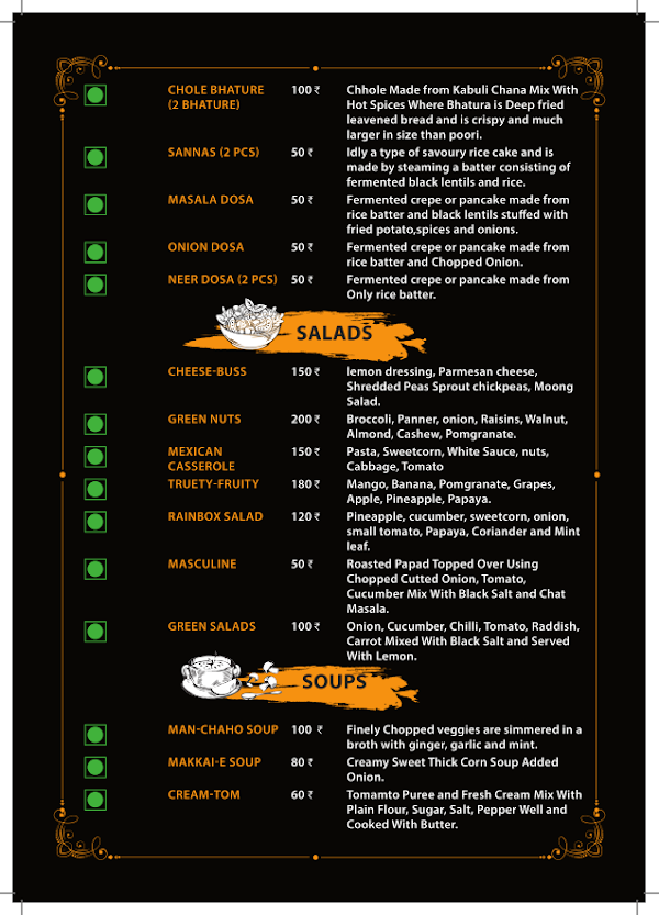 2nd Love menu 