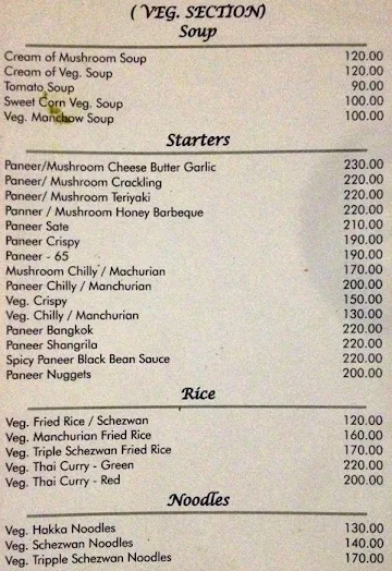 Supriya menu 