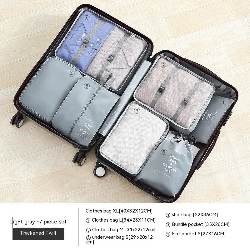 Ensemble de 7 sacs de rangement imperméables en tissu Oxford, idéal pour vêtements, voyages, maison, garde vos affaires propres et sèches.