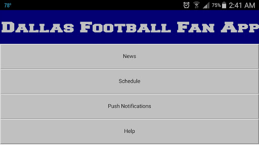 Dallas Football Fan App