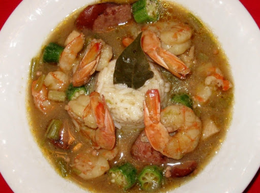 The foundation of a great gumbo is a dark roux. Those lucky enough to live in La. can find a roux ready made in a jar!