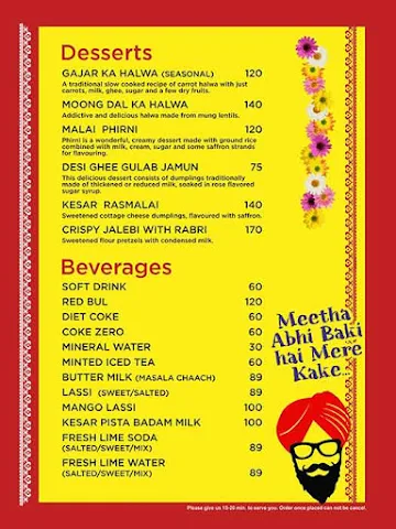 Pind Punjab menu 