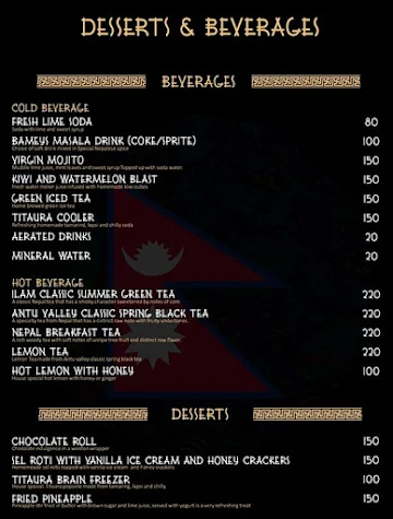 Bamey's Restro Cafe menu 