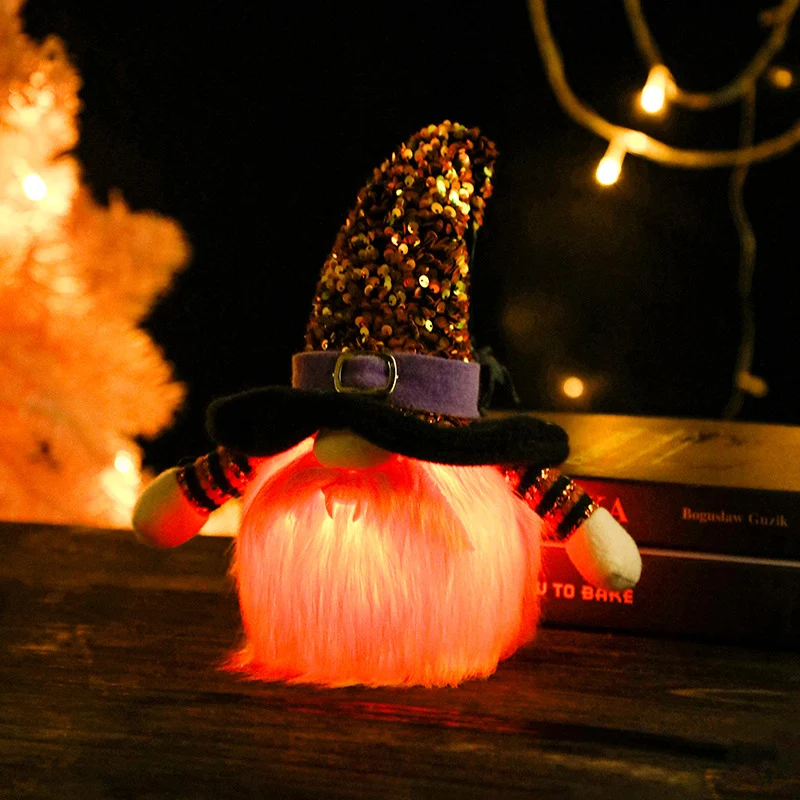 Ornement nain d'Halloween araignée poupée sans visage, décoration parfaite pour votre maison, ajoute une touche effrayante et festive à votre célébration.