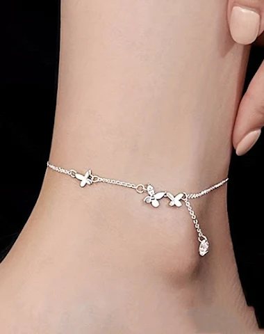 S925 Sterling zilveren enkelband me - 1