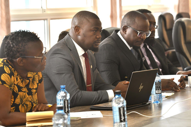 Health CS Susan Wafula when she met the Kenya Medical Practitioners Pharmacists and Dentists’ Union officials at Afya house led by the SG Dr Davji Atellah on December 30,2022