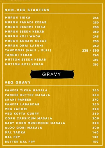 Nukkad Rasoi menu 