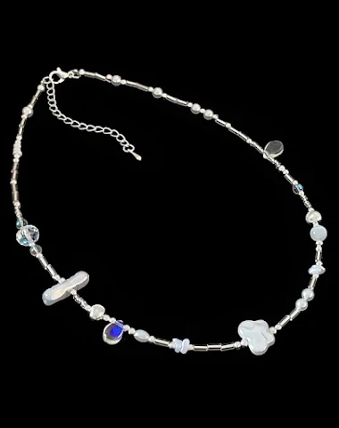 Collier Femme Perles Irrégulières e - 3