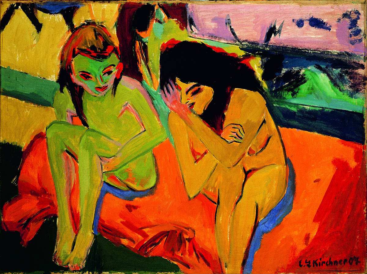 ernst ludwig kirchner german artist two girls painting