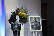  Makhudu Sefara, the editor of TimesLIVE and deputy editor of the Sunday Times, speaks about colleague and friend Eusebius McKaiser at his memorial service held at Arena Holdings in Parktown, Johannesburg, on Tuesday. 