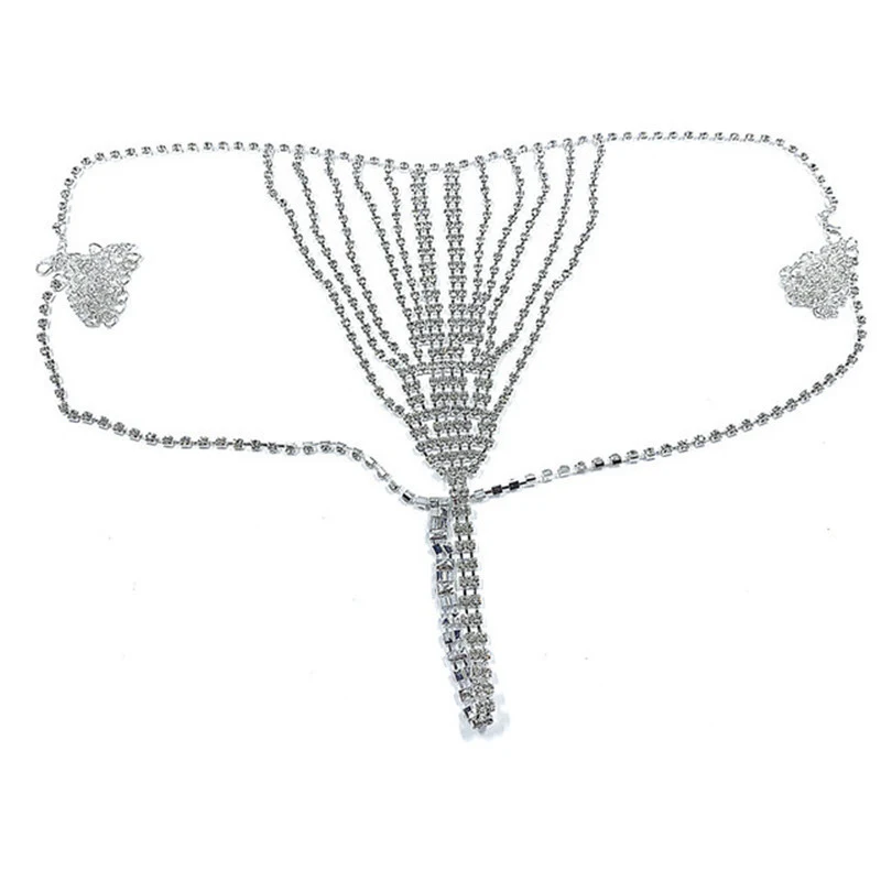 Corrente de cintura biquíni feminina com strass Acessório fashion para praia e piscina, adicione brilho e estilo ao seu visual de verão.