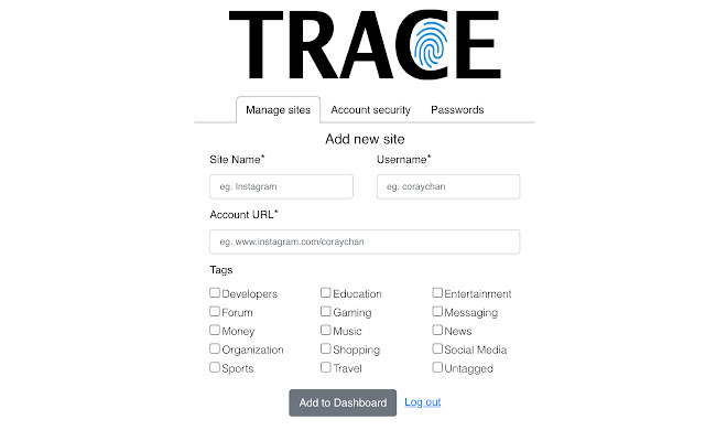 TRACE chrome extension