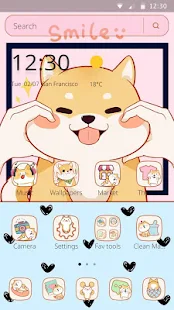 Cute Shiba Inu dog theme