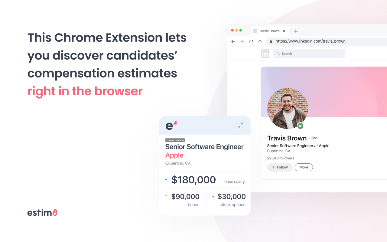 Estim8.ai — shows current salary on Linkedin Preview image 1