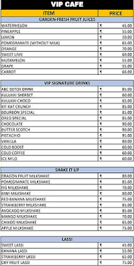 Vip Cafe menu 3