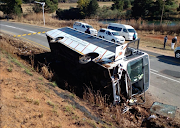 A bus transporting medical patients overturned in the KZN Midlands on Monday.