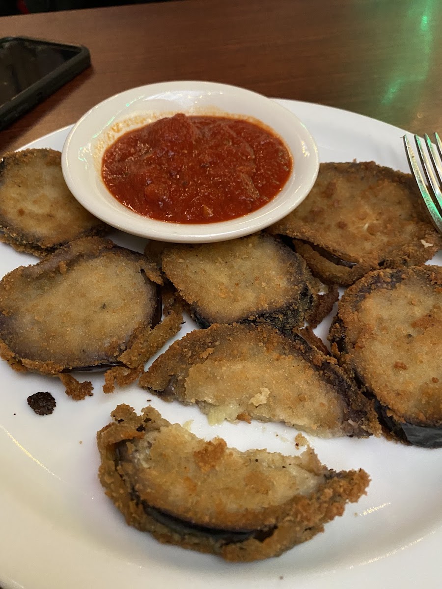 Fried eggplant.