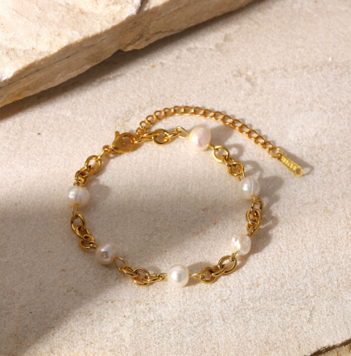Title 15, Ins Fashion Stainless Steel Chain Bracelet 18K ...