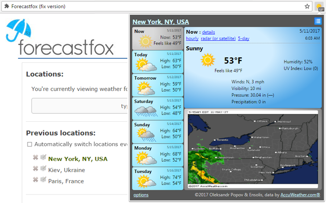 Forecastfox (fix version) Preview image 1