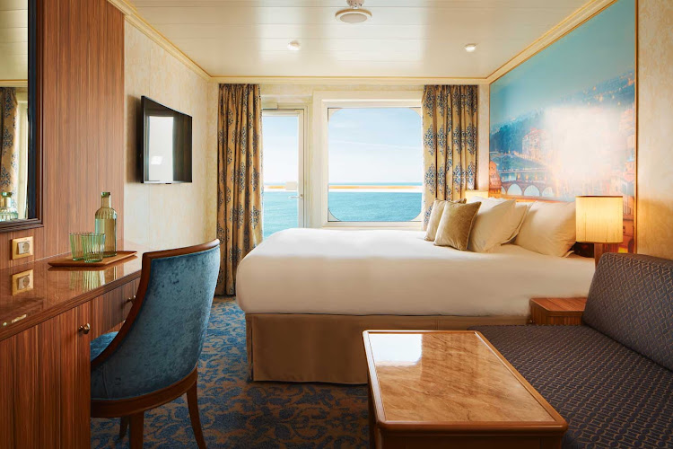 A look at a Terraza balcony stateroom on Carnival Firenze.