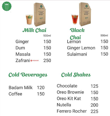 Chai Kings menu 