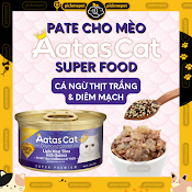 Pate Aatas Super Food Cho Mèo Mọi Lứa Tuổi (Lon 80G) Pate Aatas Daily Defence, Diamond Dinner