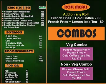 Rolls Company menu 