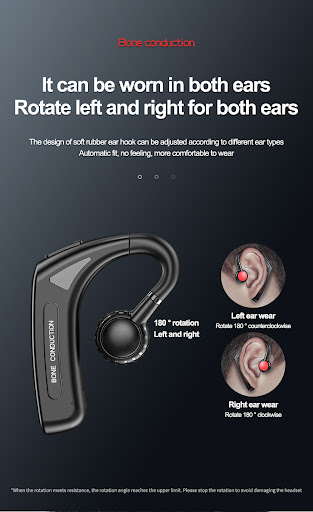 Title 18, 618 Bluetooth Headset True Bone Conduction Ear-...