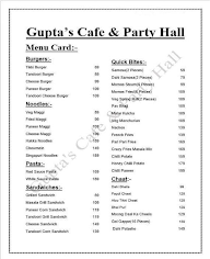 Gupta Cafe And Party Hall menu 1