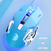 Chuột Văn Phòng Chơi Game Sky Blue Có Dây Led Nhiều Màu Sắc