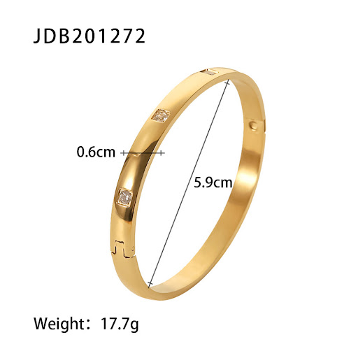 Title 14, Fashionable and versatile gold-plated stainless...