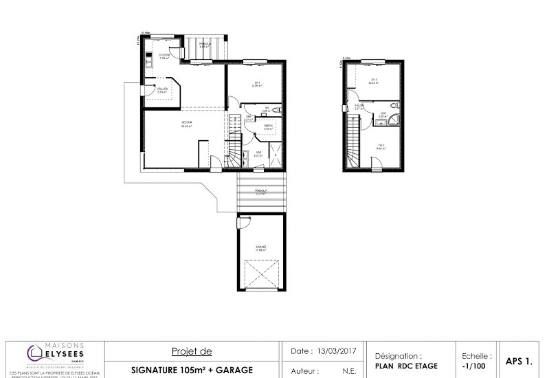  Vente Terrain + Maison - Terrain : 627m² - Maison : 125m² à Dompierre-sur-Mer (17139) 