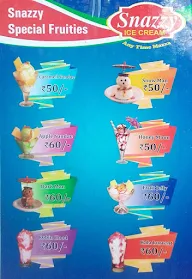 Snazzy Ice Cream menu 3