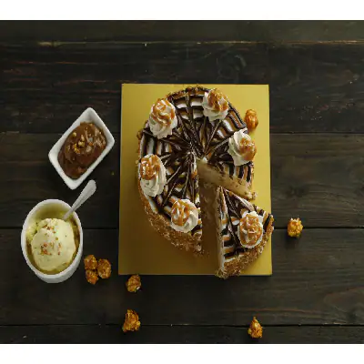 Caramel Crunch Ice-Cream Cake ( Serves Eight )