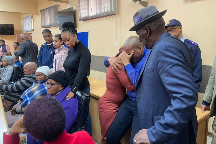 Sad scenes as police ministers Bheki Cele visited the families of slain Kimberley police officers.