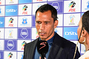 Fadlu Davids, head coach of Maritzburg United during the DStv Premiership match between Maritzburg United and Royal AM at Harry Gwala Stadium on January 15, 2023 in Pietermaritzburg, South Africa. 