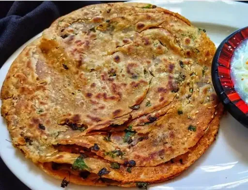 1 Masala Paratha And Sweet Lassi