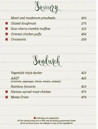 The Tea Lounge, Taj Palace Hotel menu 4